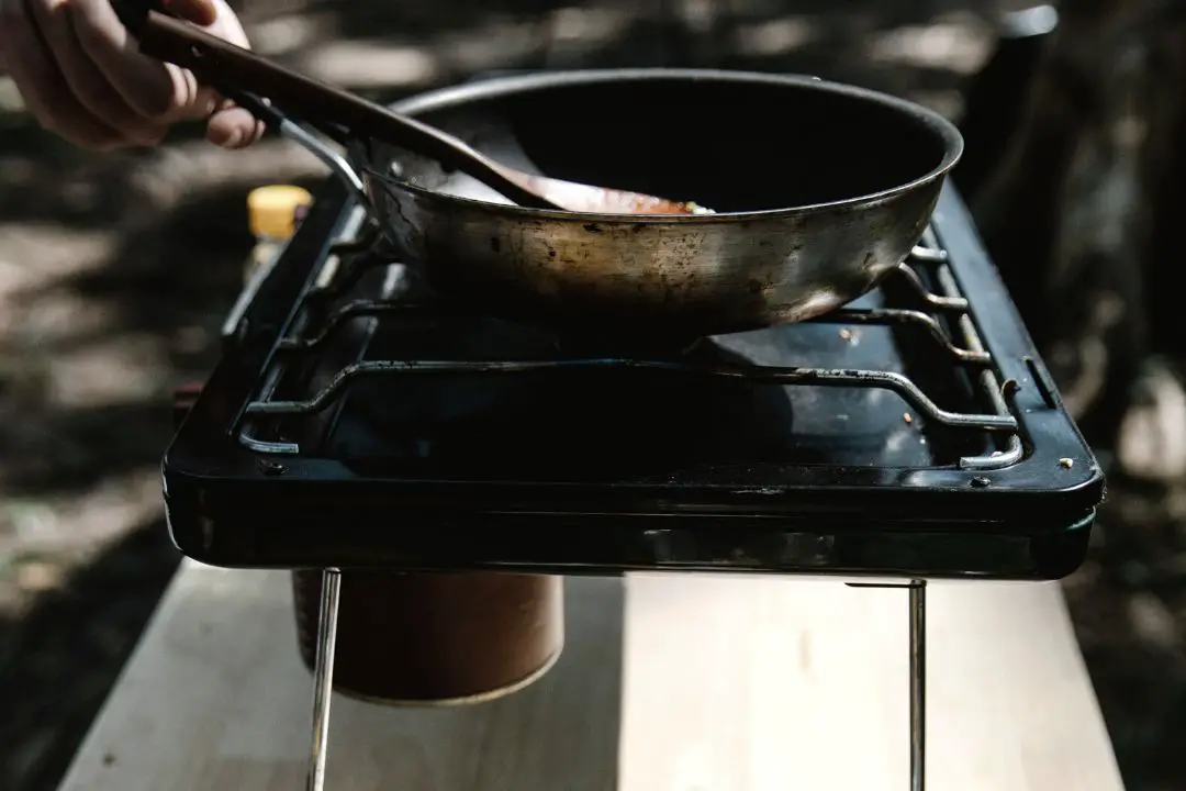 Cooking on a portable stove