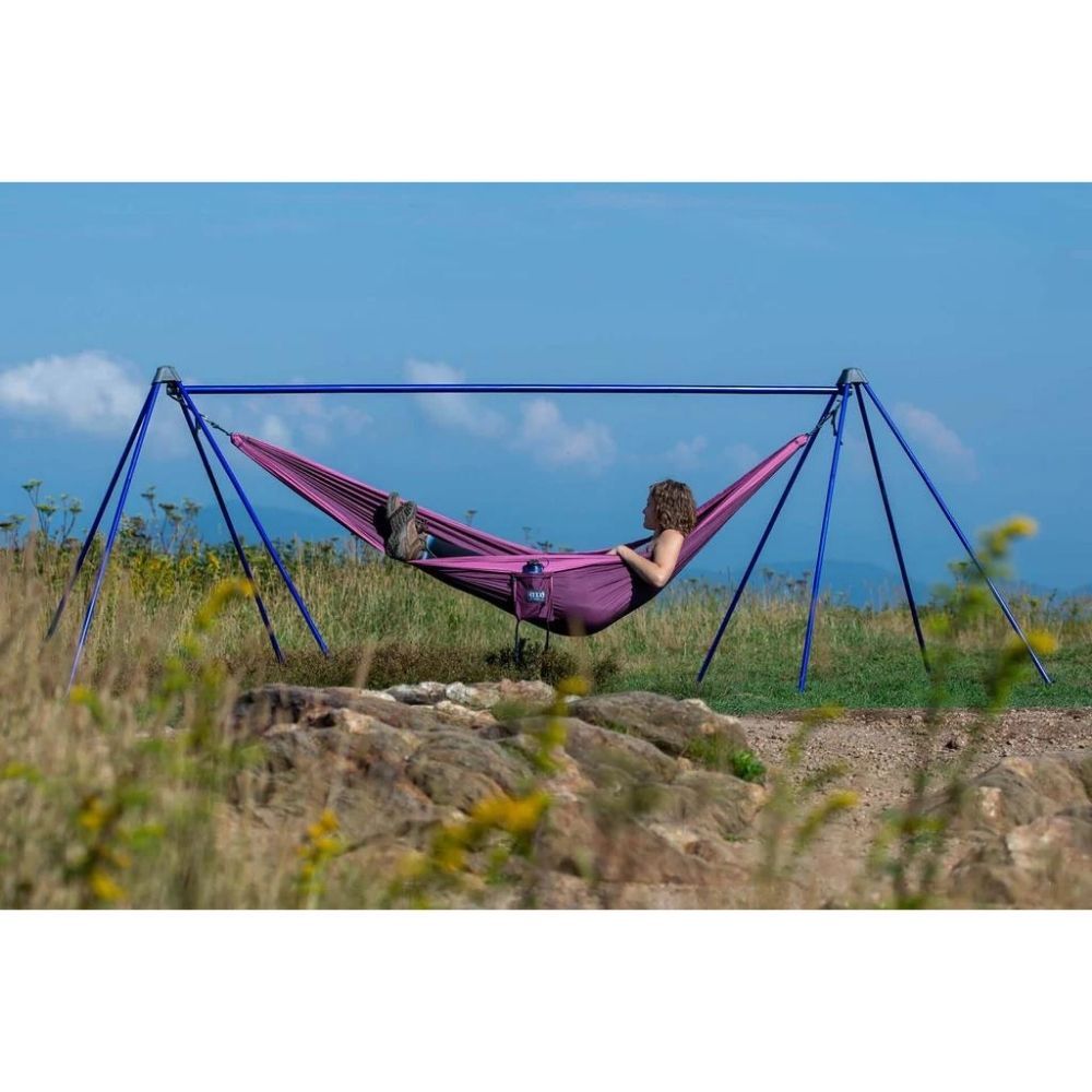 Eno Nomad Hammock Stand can be used on any surface