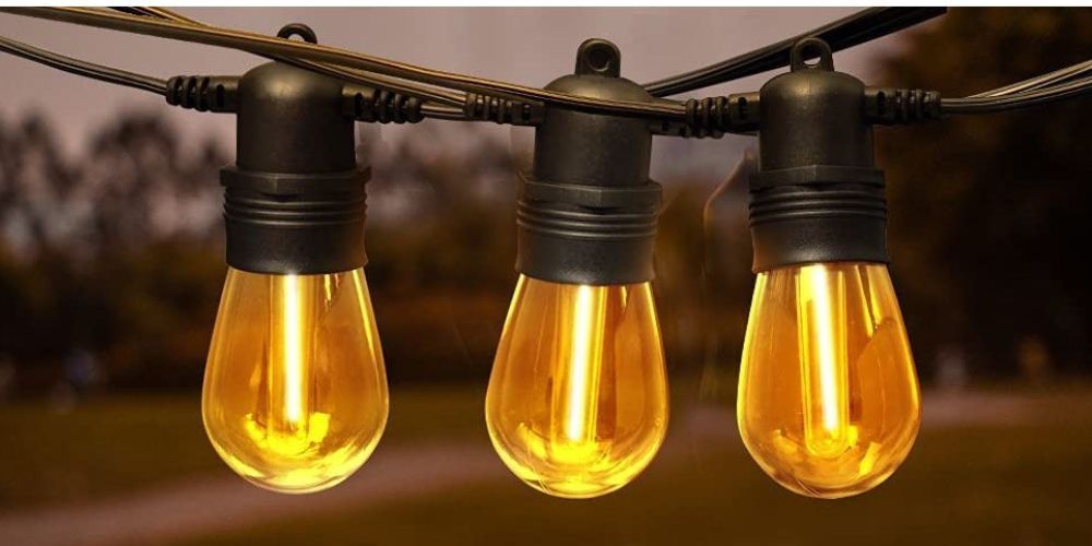 Baxstel LED outdoor string lights looks like the original Edison Bulb.