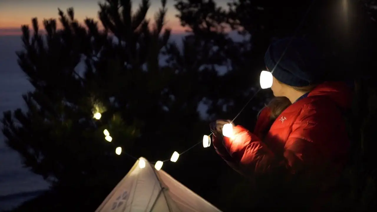 String Lights Can Change The Atmosphere of Your Campsite.