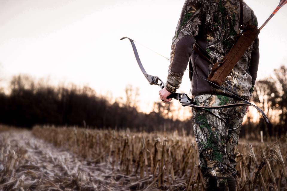 a recurve bow is favoured by many old school hunters.