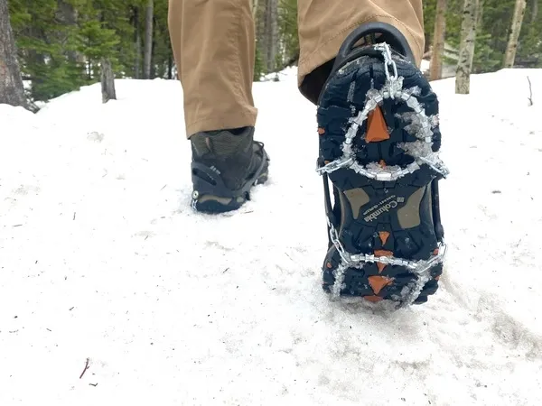 Use microspikes whenever you are hiking on snowy trails