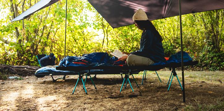 bring a camping cot for a comfortable camping experience.