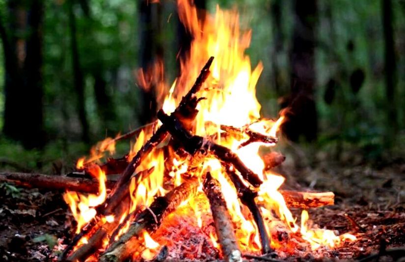 Forming a cone with woods is the easiest an the best method of building a campfire.