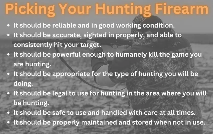 Ensure this before choosing your firearms for hunting