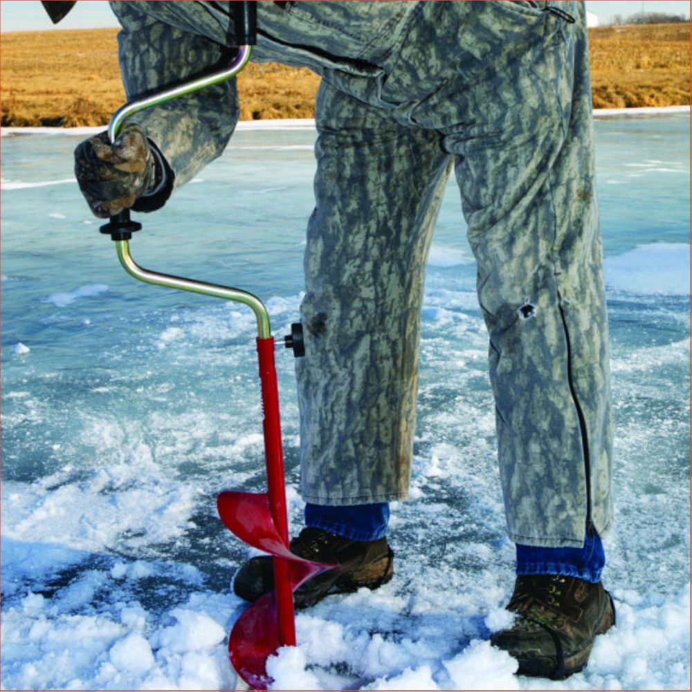 manual hand auger for ice fishing