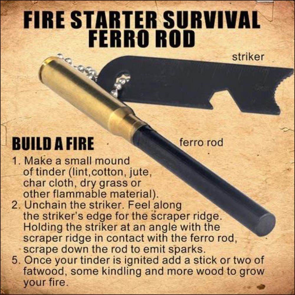 know How to build a fire with Ferro Rods