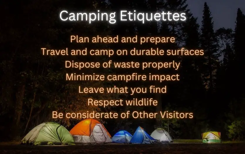 Camping etiquettes 