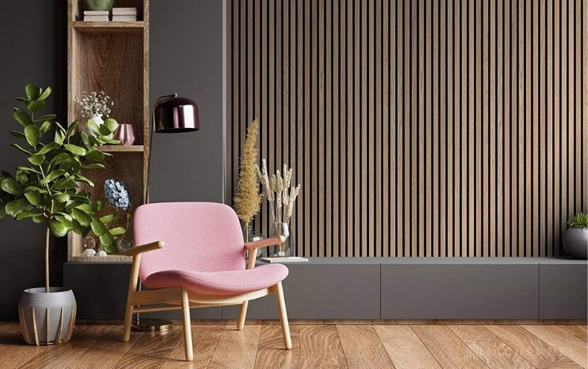 Wall decor with fluted panels