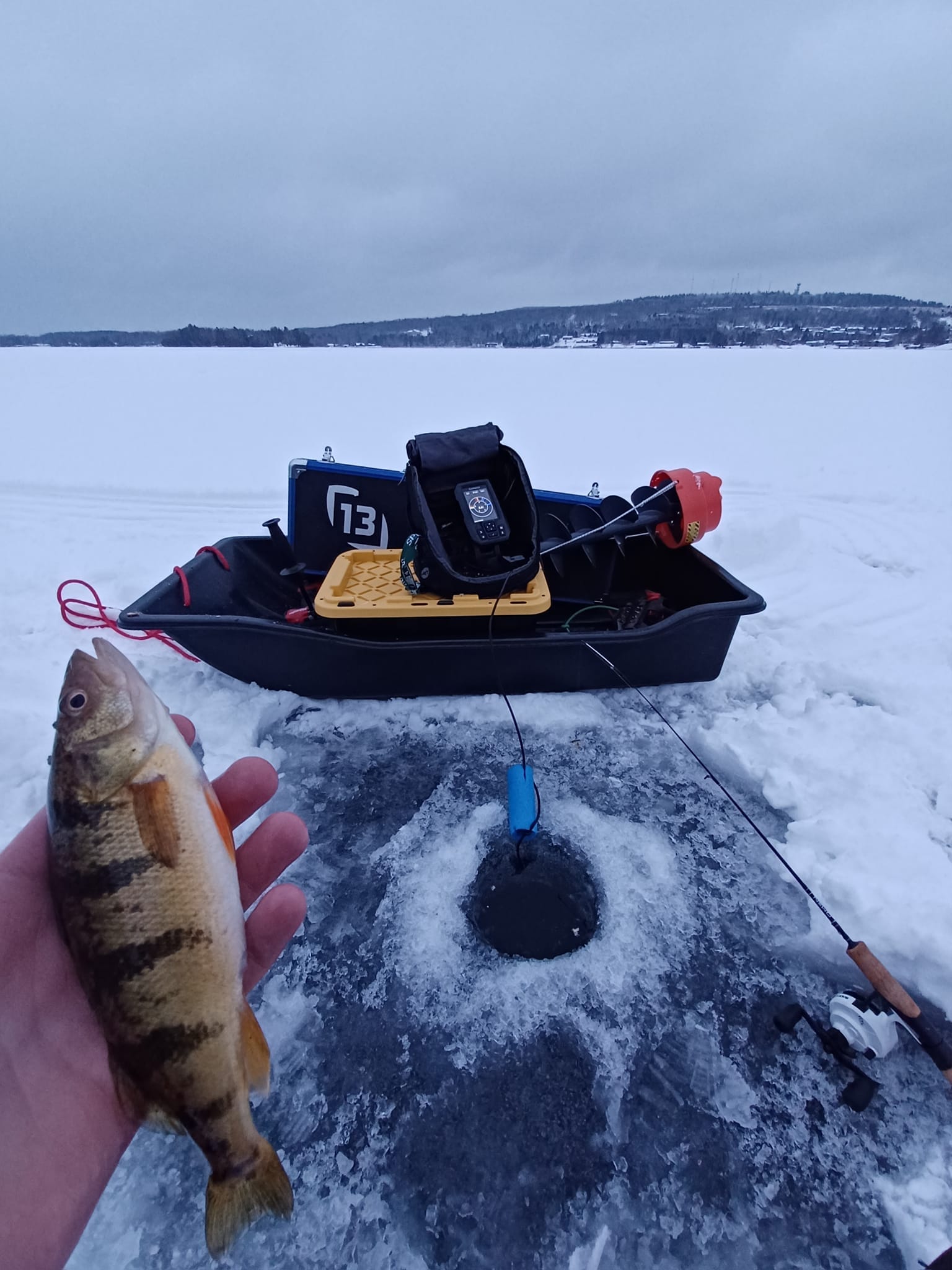 The First Catch of Winter on Big Stone Lake