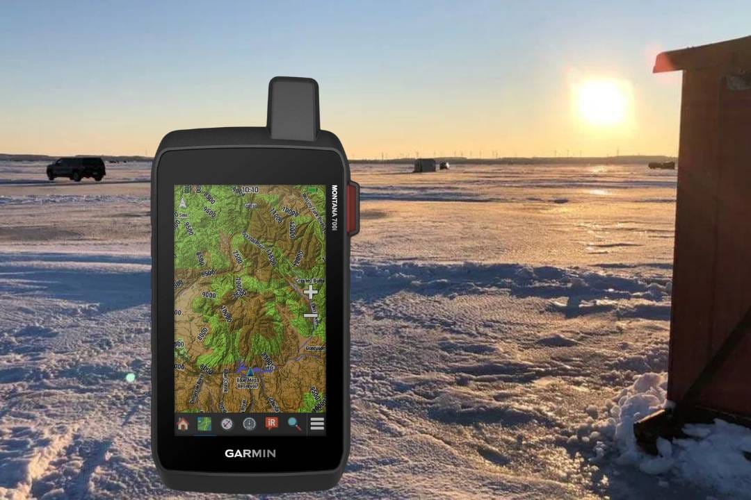 A reliable handheld GPS unit like this Montan from Garmin can help you stay safe on the ice